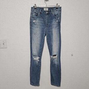 Rollas Miller mid high rise slim distressed jeans size 26